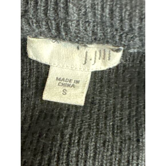 J. Jill Black Wool Blend Topper Hooded Open Cardigan Sweater Size S - Picture 7 of 7
